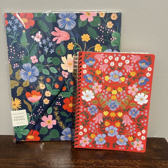 New! Rifle Paper Co. Notebook & Folder Set - Picture 1 of 5